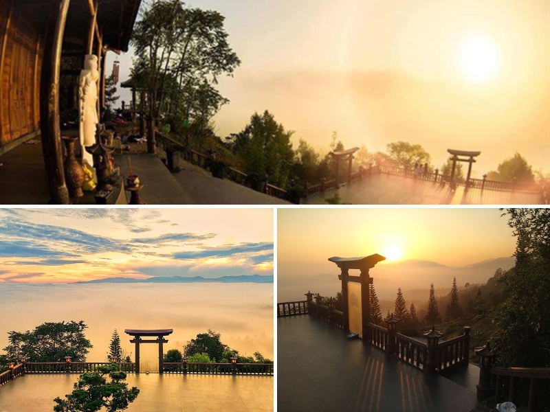 Chùa Linh Quy Pháp Ấn vào buổi sáng đẹp như bồng lai tiên cảnh