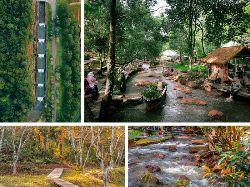 Quán cafe Suối Mơ thư giãn hòa mình với thiên nhiên