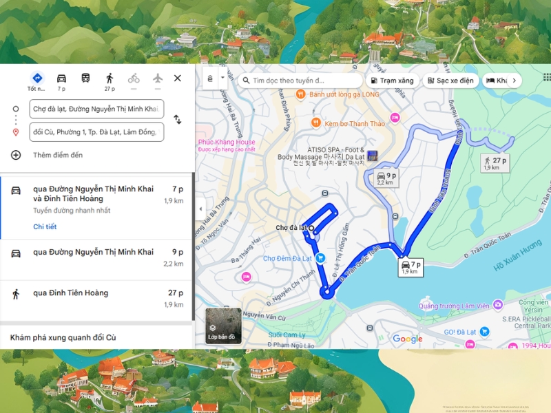 Hướng dẫn đường đi đến Đồi cù
