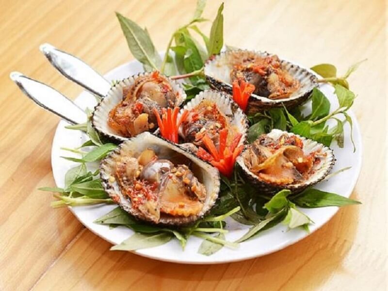 Sò Huyết nướng mở hành