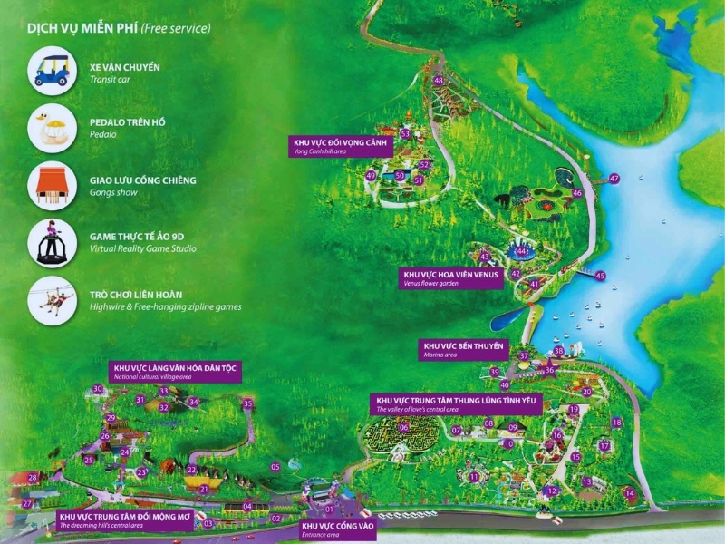 Sơ đồ của Thung lũng tình yêu Đà Lạt